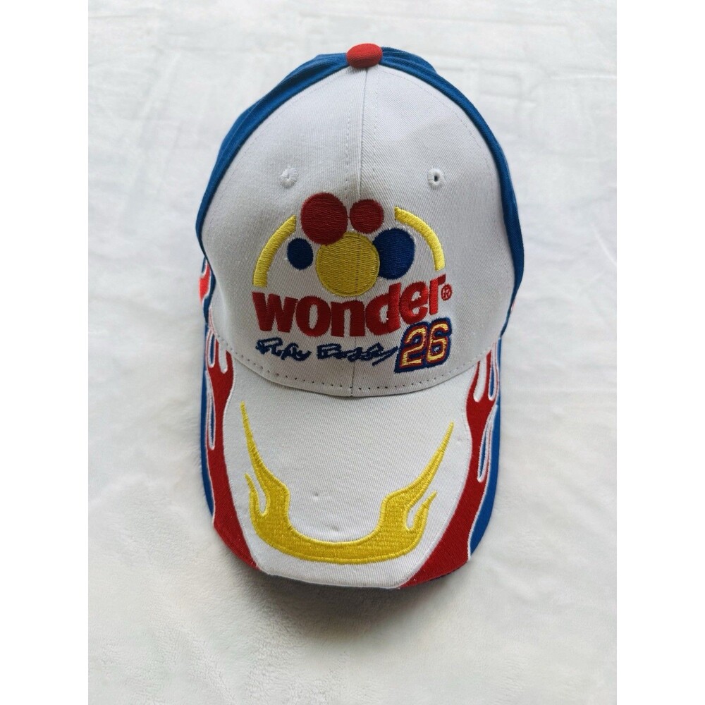 Talladega Nights Wonder Bread Ricky Bobby #26 Hat Racing Cap Flames Adjustable